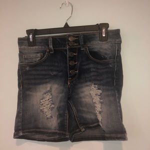 Ripped Jean Shorts